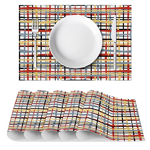 Sets de table antidérapants lot de 6 résistants à la chaleur 45cm