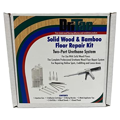 Sika DriTac - Floor Repair Adhesive - SW-1 Solid Wood and Bamboo Floor Repair kit - White - Corrects voids and Popping Wood Conditions - Full kit Cover