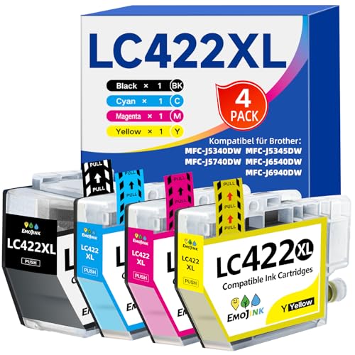 Cartouches d'encre LC422XL pour Brother MFC-J5345DW MFC-J5740DW MFC-J6940DW