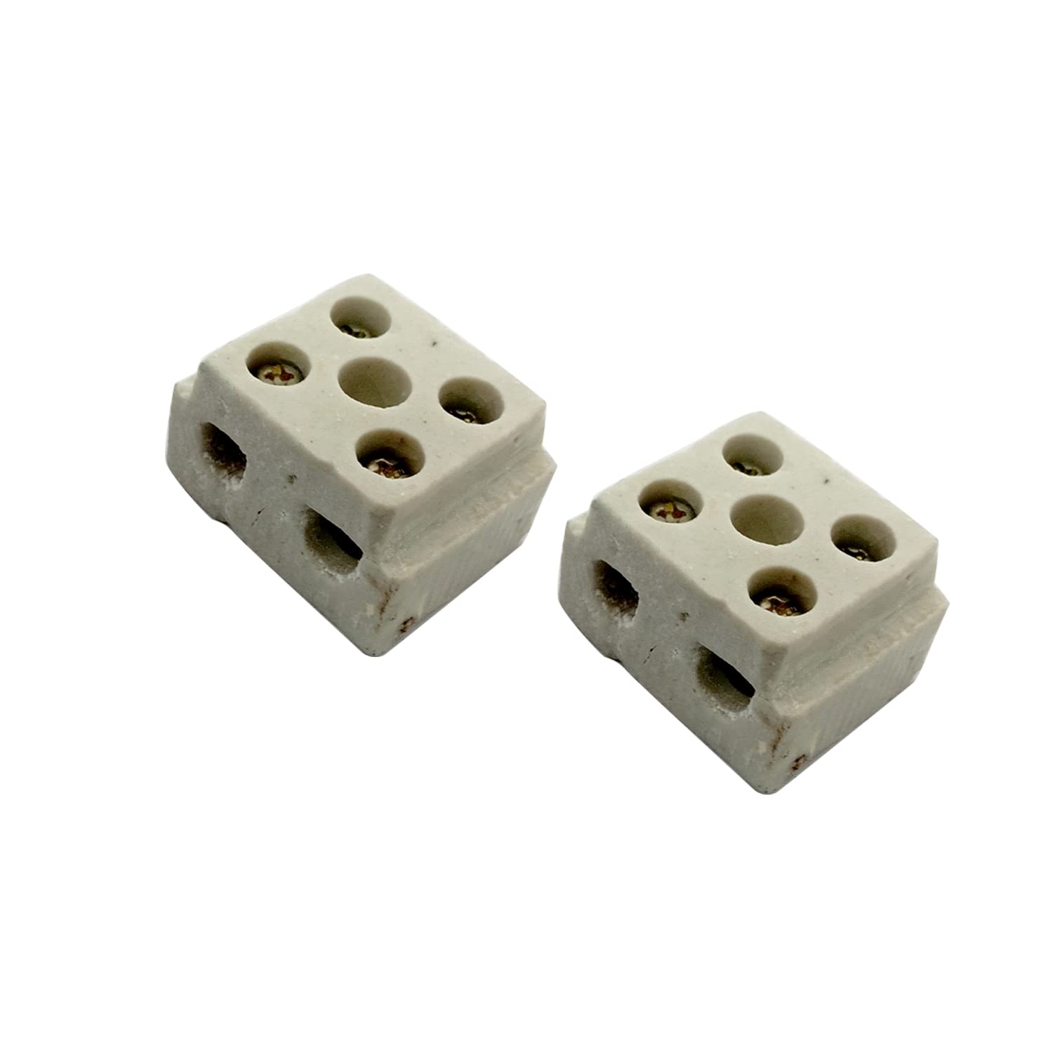 Venus Aqua 2 Way Ceramics Terminal Blocks,16A 240V High Temp Porcelain Ceramic Connectors for Electric Wire Cable (TERMINAL- BLOCK-2PCS)-image-13