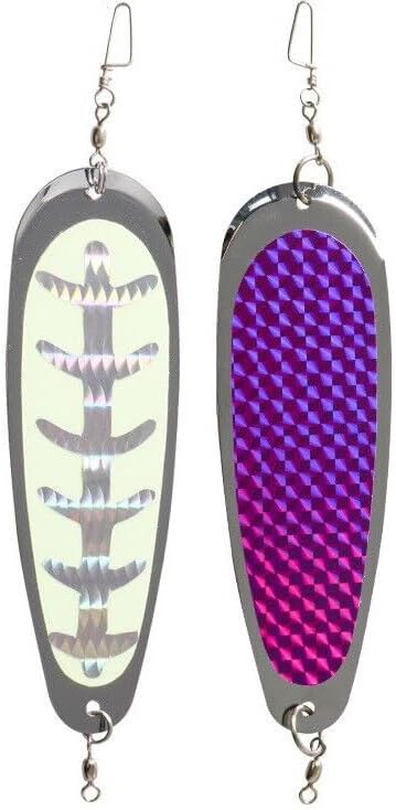Pack of 2 5.5in/1oz Blade Fishing Flasher Spoon Trolling Fishing for Bass Trout
