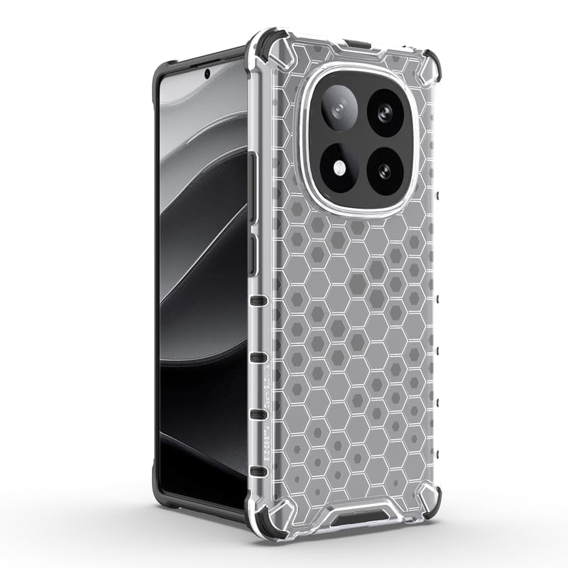 Image of Plastic Bumper Back Case Cover for Redmi Note 14 Pro Plus 5G (Transparent)