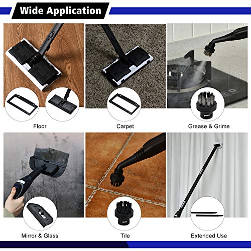 image for COSTWAY 2000W Multipurpose Steam Cleaner with 19 Accessories, Househol