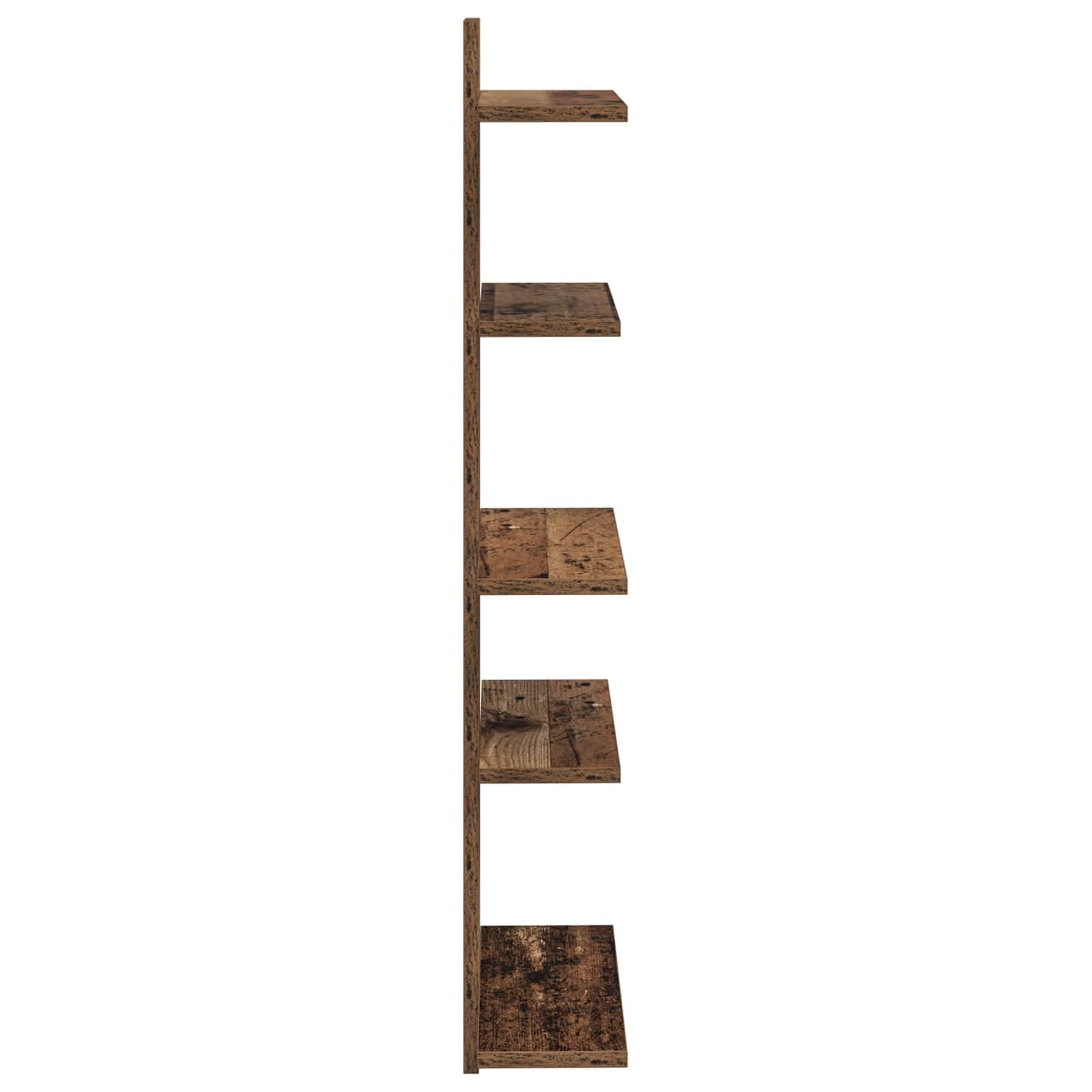 Étagère murale aspect bois vieilli 48,5 x 15 x 101 cm