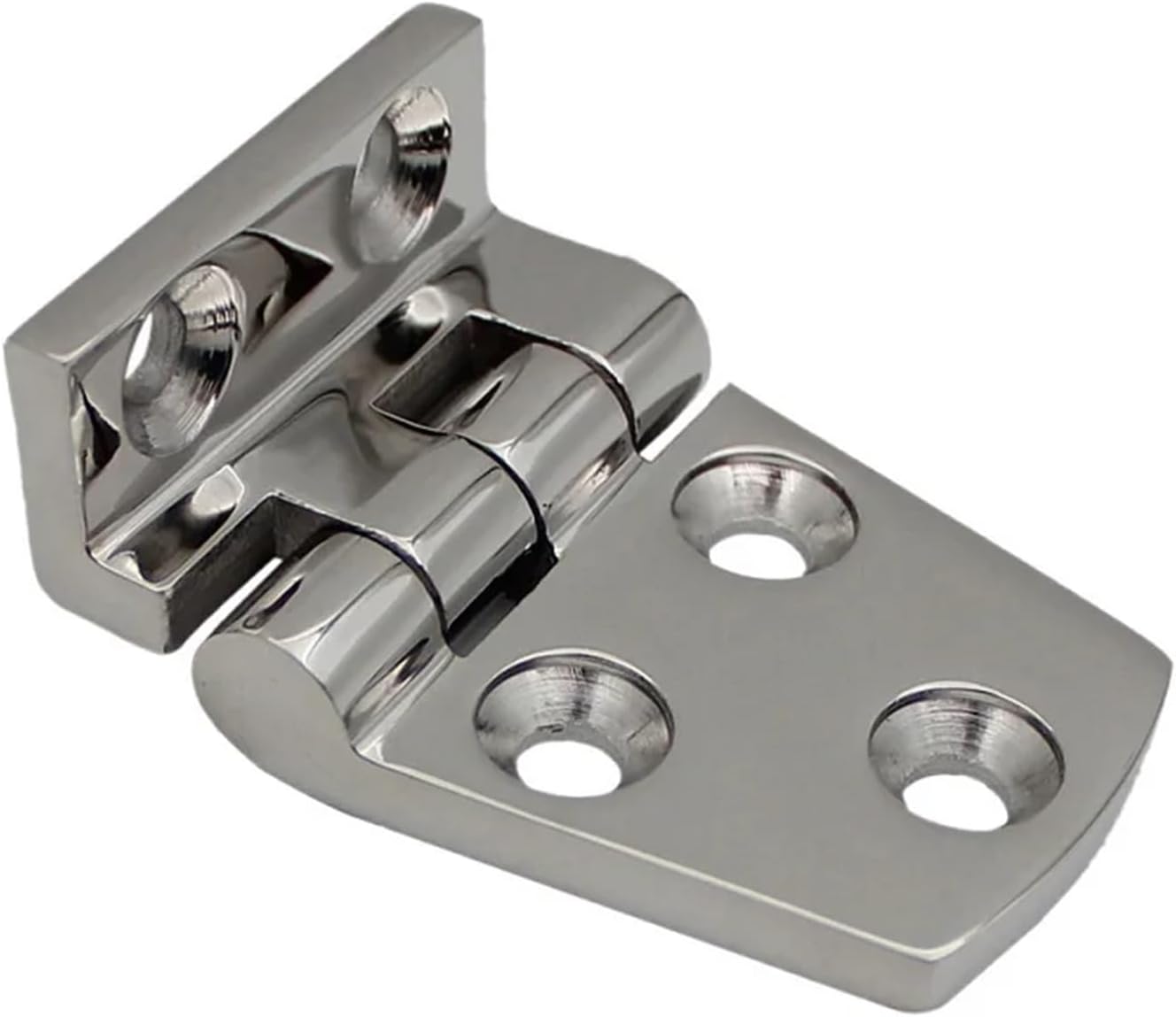 4PCS Stainless Steel 316 Hatch Flush Mount Right Angels Boat Hinges with 5 Holes 54mm 66mm Yacht Hardware Accessories(38x66mm 4PCS)