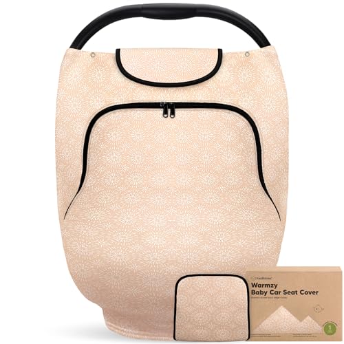 Image of KeaBabies Winter Car Seat Cover Baby, Newborn - Universal Fit Infant Carseat Covers Baby Girl, Boy, Breathable, Lightweight Blanket, Easy to Use Stroller Canopy, Rain, Wind, Sun Shade (Crystal)