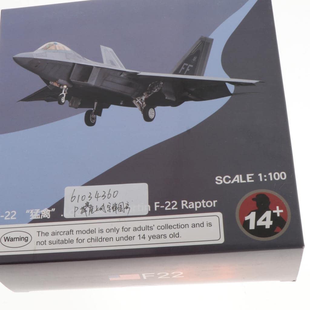 Colcolo 1/100 Aleación American F-22 Fighter Raptor Modelo de con Soporte de Metal