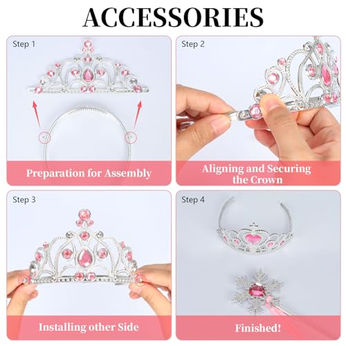 Vestido de Bruja para Niñas Princesa Brillante Rosa miniatura 5