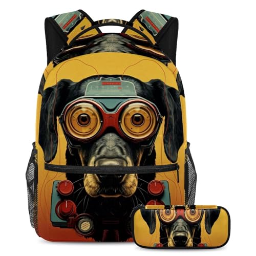 Sac à dos avec trousse 2 pièces grand volume pour livres