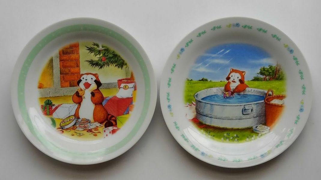 Amazon.co.jp: あらいぐまラスカル 絵皿 花畑 ラスカル セブンイレブン