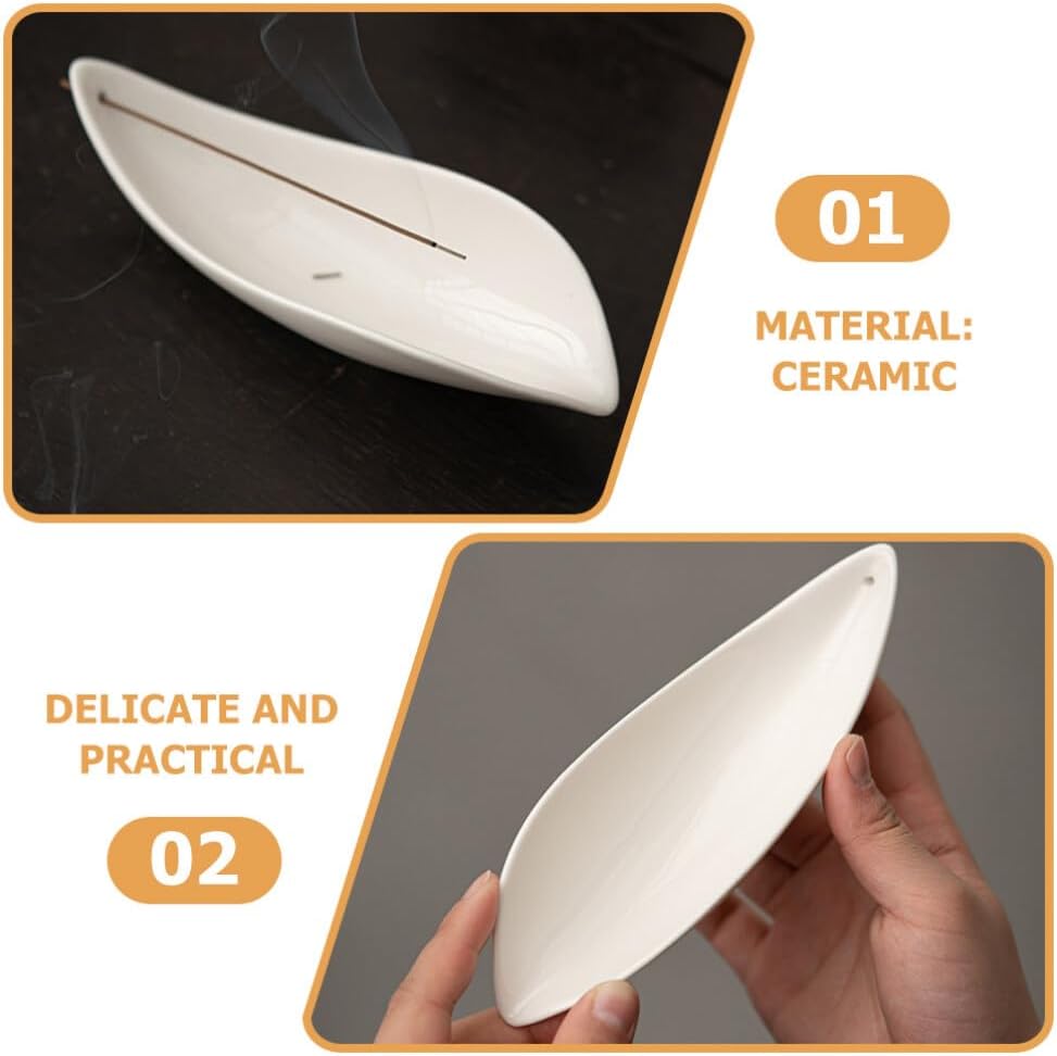 Kichvoe Ceramic Tea Scoop for Loose Leaf Tea and Condiments Practical Chinese Style Teaspoon for Sugar Flour and Spices for Home and Bar Use