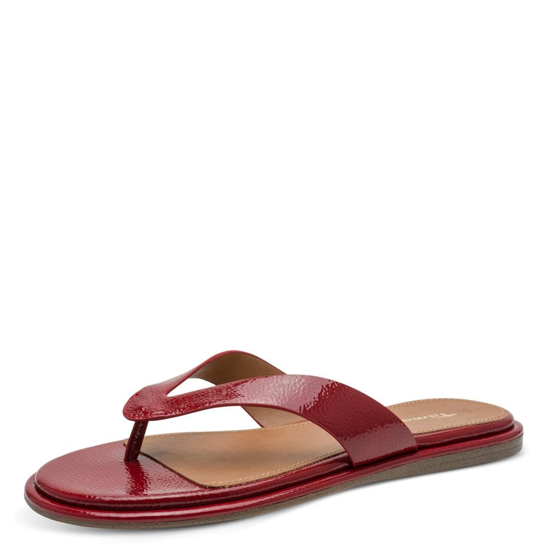 Tamaris Women's toe-post mule flat red 6.5 UK