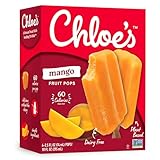 Chloe's Soft Serve Fruit Popsicle Bar, Mango, 4 Count (Frozen)