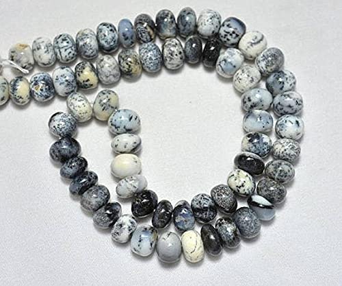 Smooth Rondelle Dendrite Opal perles de 10mm au fini poli pour enfilage de bijoux