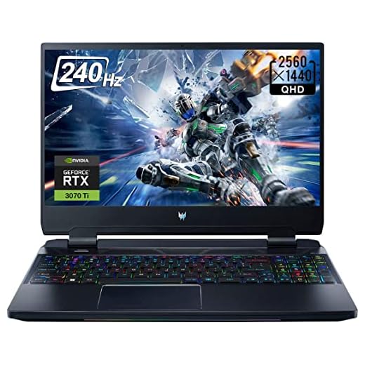 Acer 2023 Predator Helios 300 Gaming Laptop, 15.6" 2K QHD 240Hz Display, Intel Core i7-12700H 14-Core, GeForce RTX 3070 Ti, 64GB DDR5, 2TB PCIe SSD, RGB Keyboard, Thunderbolt 4, RJ-45, GM Accessories