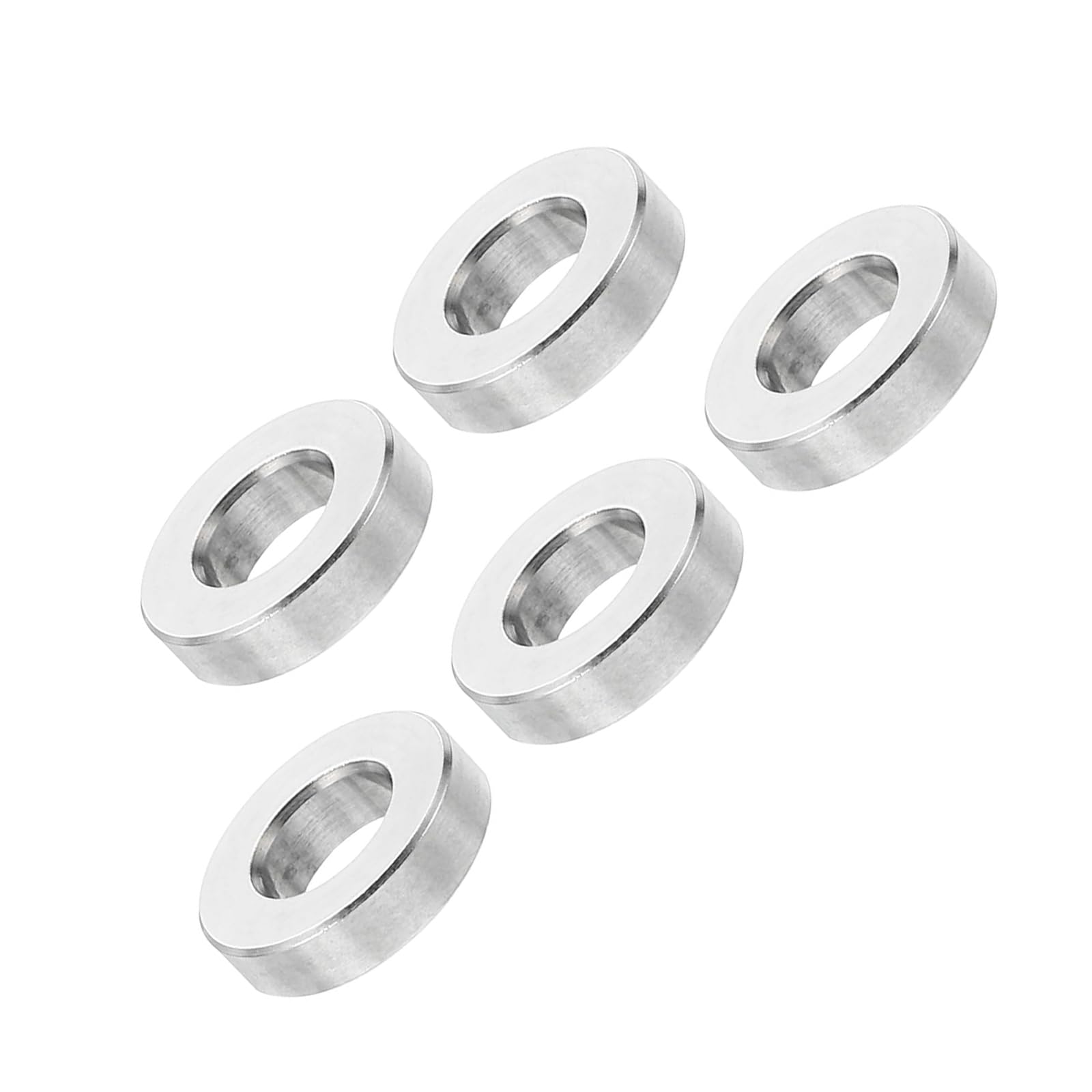 Unifizz M6 Stainless Steel Spacers, 5Pcs Round Metal Spacer Tubes 6.2mm ID x 12mm OD x 3mm Length Unthreaded Stainless Steel Standoff for M6 Screw Bolt Assemblies