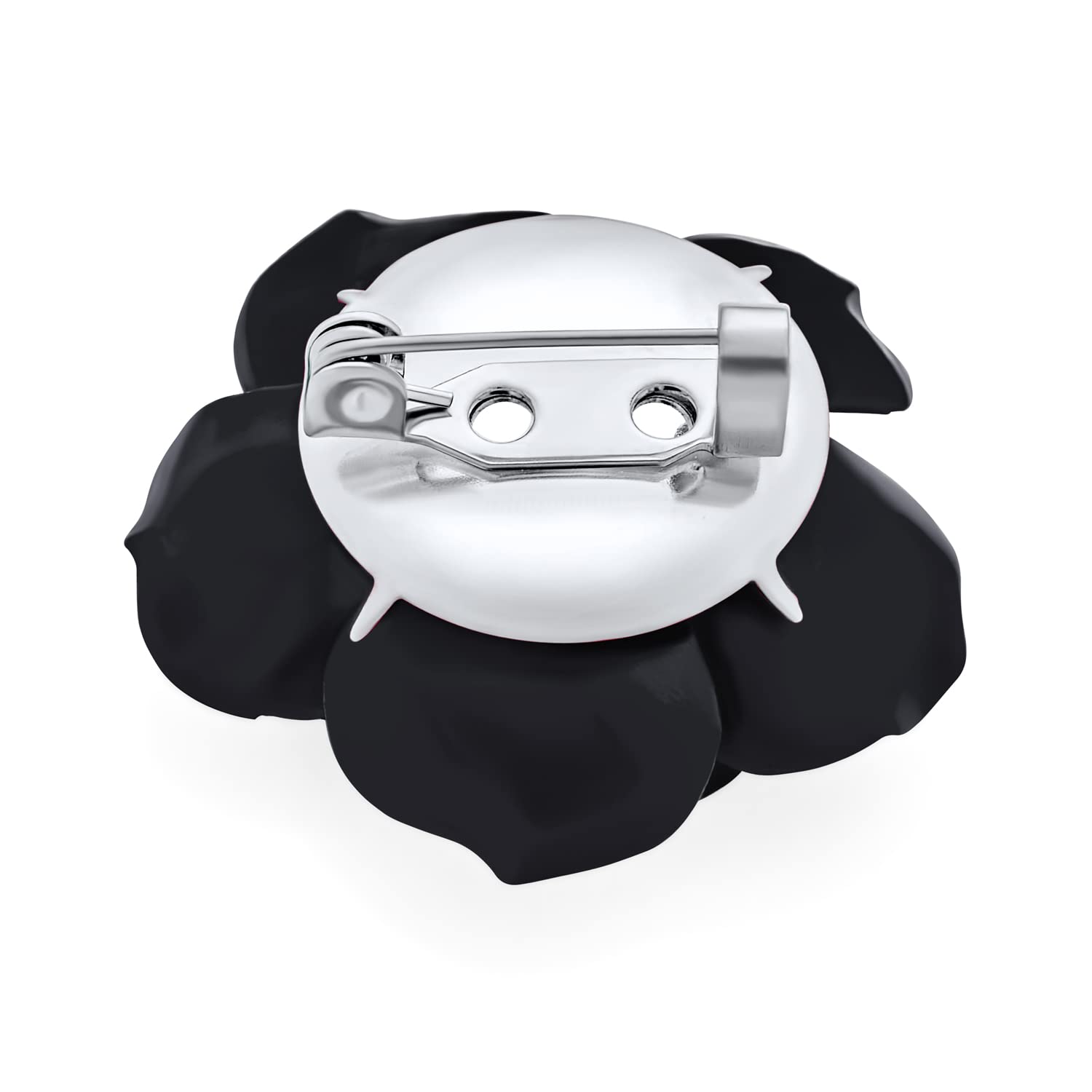 Moda Romántica Declaración Rosa Azul Negro Blanco Rojo Floral Blooming 3D Tallada Grande Rosa Flor Broche Bufanda Alfiler Para Mujeres Adolescentes