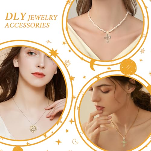 Miniatura 3 de Vyzutr Colgantes Mixtos En Gold, 100 Unidades, Colgantes Para Collares Y Pulseras, Manualidades, Estética Vintage, Pulsera Y Pendientes, Dorado-E