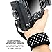 USA Gear DualGRIP Professional Grip Camera Hand Strap with Neoprene Design and Metal Plate - Compatible with Canon, Fujifilm, Nikon, Sony, and more DSLR, Mirrorless, Point & Shoot Cameras (Polka Dot)