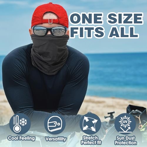 Image of Achiou Cooling Neck Gaiter, UV Protection Face Cover Scarf for Men Women | Breathable, Soft and Quick-Dry Neck Gaiter for Cycling, Running, Fishing