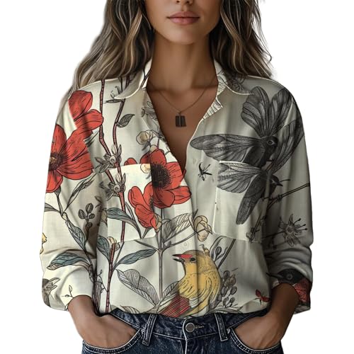 Crew Neck Shirts for Women Long Sleeve V Neck Active