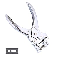 Vista 7 de Alicates de mano redondos y ranurados 2 en 1 para tarjeta de identificación de papel PVC (0.118 in redondo y ranura)