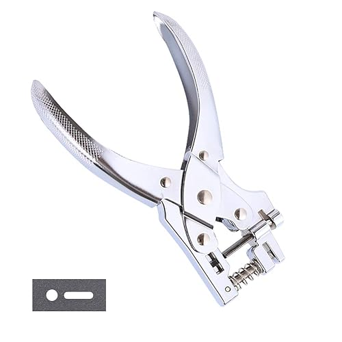 Miniatura 7 de Kucaa Alicates de mano redondos y ranurados 2 en 1 para tarjeta de identificación de papel PVC (0.118 in redondo y ranura)