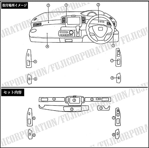 Amazon フリード Gb3 Gb4 系 後期 3d インテリアパネル パネル 茶木目 9p Fj4086 インテリアパネル 車 バイク