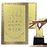 Motivation précise en cuivre : conçue avec une gravure lune et sanskrit, cette carte de collection en cuivre affiche des gravures détaillées cristallines. Il sert d'art de motivation significatif qui augmente la conscience intérieure et est un élément de décoration bien pensé pour les bureaux ou les zones de repos.