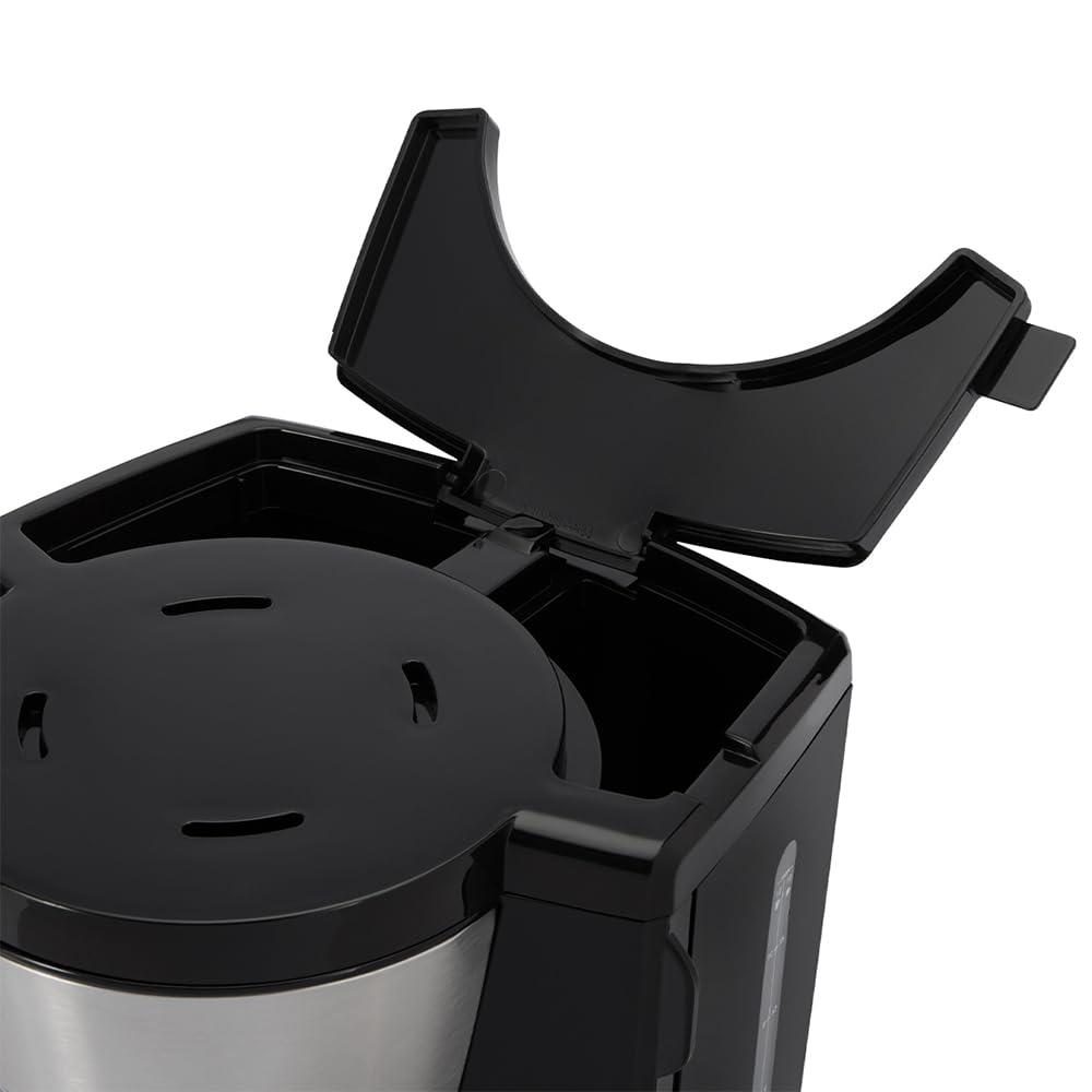 Russell Hobbs Macchina Caffè Americano,1.25 L, 10 Tazze, Filtro Incluso, Mantenimento Caldo 40 min, Funzione Pausa e Versa, Pulsante Brew Now, Illuminazione Blu, Acciaio Inox – Heaton 27400-56