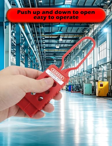 Image of 10Pack Lockout Tagout Hasp, Tamper-Proof Padlock Hasp, Non-Conductive Polypropylene Lockout Hasp with 6 Holes, Insulated LOTO Device Tamper-Proof and Impact-Resistant Loto Hasps