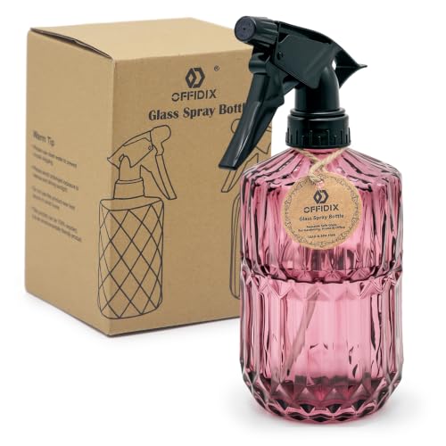Image of OFFIDIX Glass Plant Mister 13.5 oz Fine Mist Plant Spray Bottle Amaranth