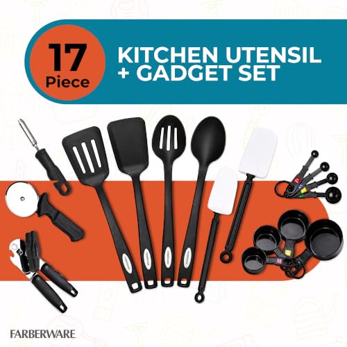 Farberware Classic 17-Piece Kitchen Tool & Gadget Set - Nonstick Utensils for Cooking, Baking & Food Prep with Measuring Cups & Spoons, Dishwasher Safe, Heat Resistant, Ideal for Everyday Use - image 2