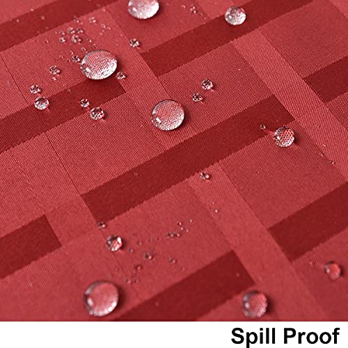 SASTYBALE Christmas Rectangle Tablecloth Spillproof Wrinkle Resistant Vintage Table Cloth Checkered Fabric Table Cover for Kitchen Banquet Party Tabletop Use (Oblong,152 x 305cm (10-12 Seats),Red) - Image 3