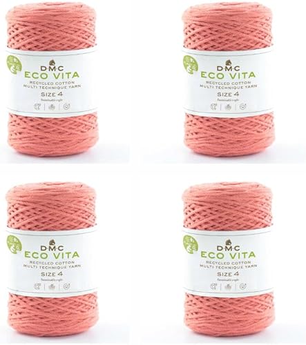 DMC Recyclierter Baumwollfaden Eco Vita, 4 mm, 250 g, Farbe 15, Orange