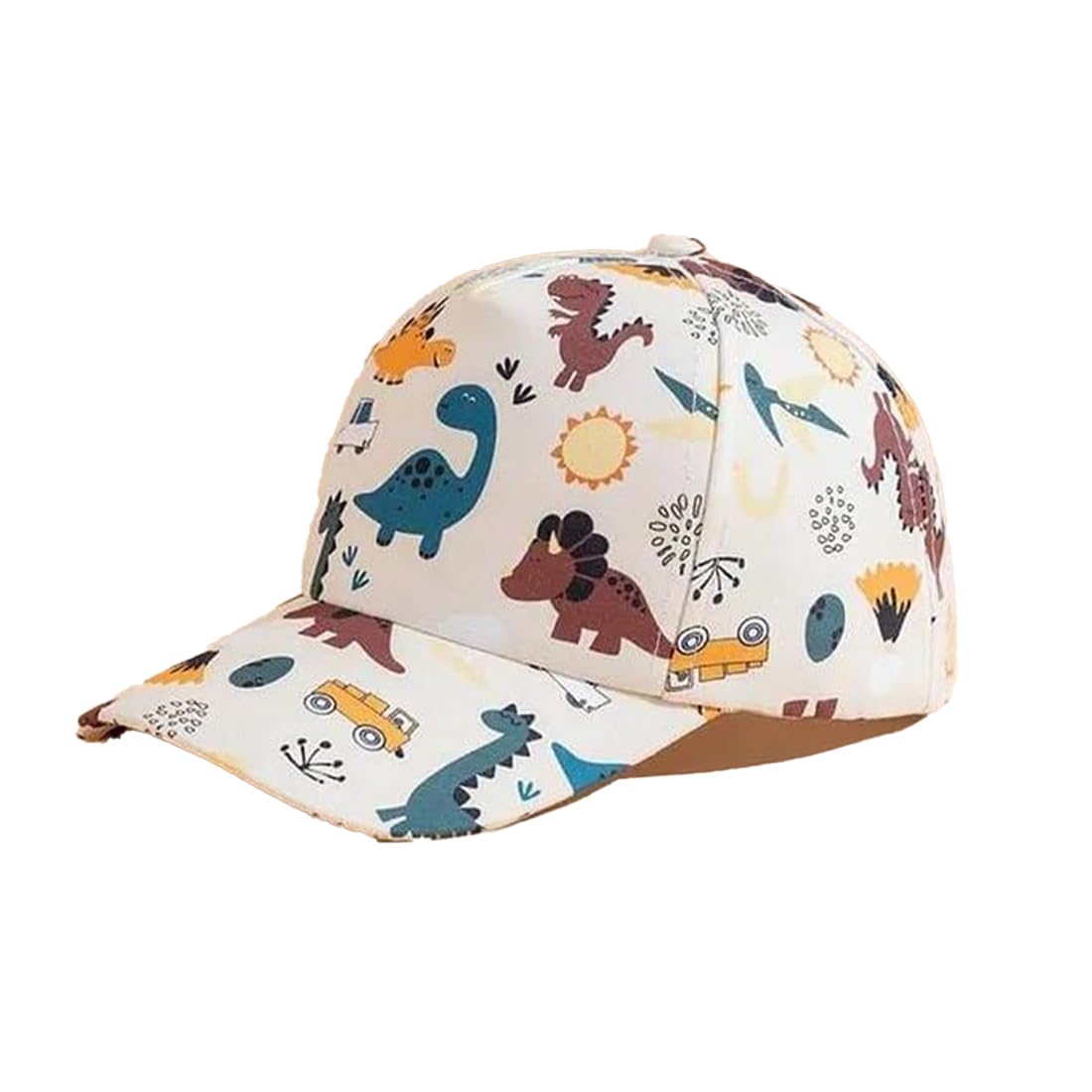 EvoNest Kids Dinosaur Cap for Boys Girls - Baby Dinosaurs Printed Sun Hat with UV Protection for Toddlers 3-5 Years (White) - Review, Price and Buying Guide