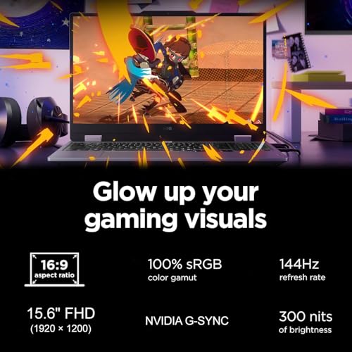 Image of Lenovo LOQ 15 AI Gaming Laptop PC (15.6 inch FHD G-SYNC 144Hz, NVIDIA RTX 5060 8GB, AMD Ryzen 7 250 (> Intel Ultra 7 155H), 16GB DDR5 RAM, 512GB SSD), Backlit, 5MP Webcam, Wi-Fi 6, Ethernet, Win 11 Home
