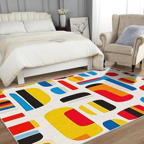 Tapis lavable en machine pour salon et bureau grand format