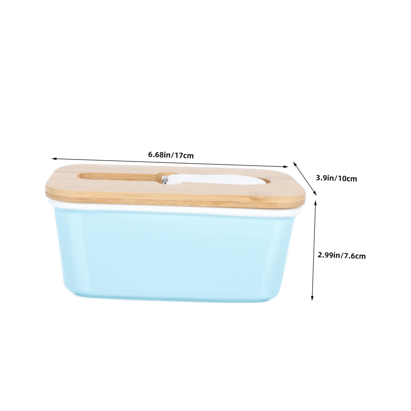 Beurrier Rectangulaire Porcelaine avec Couvercle Hermétique et Couteau Boîte à Beurre Compacte pour Réfrigérateur et Plan de Travail Conserve la Fraîcheur et Optimise Espace
