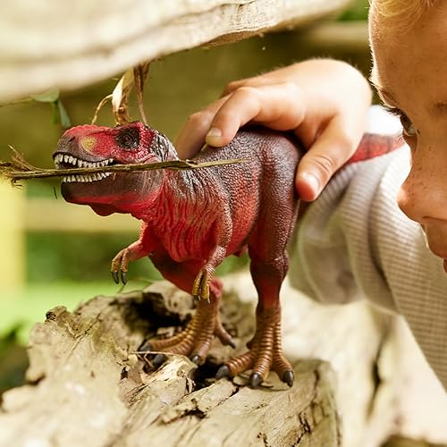 Image of Schleich Dinosaurs - Red Tyrannosaurus Rex Dino Figurine - Kids 4+ | 72068