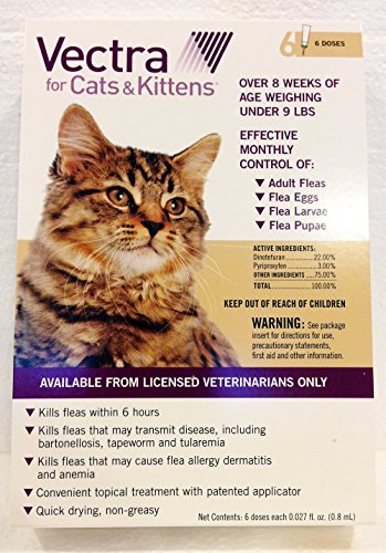 Summit Vetpharm Vectra for Cats, 6 Month Supply Under 9lbs, 6 months