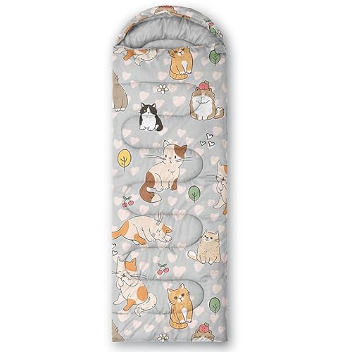 HOSIMA Saco de dormir para adultos, niñas, niños, impermeable, para camping, senderismo, exterior, viajes, caza, con bolsas de compresión (SDC304)