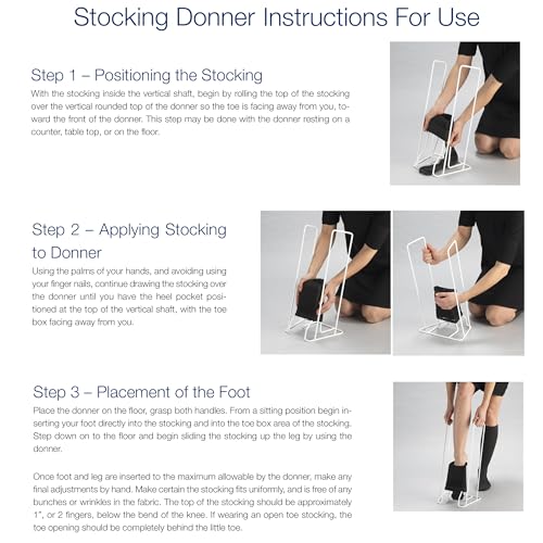 Image of Truform Stockings Donner, Helper for Applying Compression Socks, Large Size Foot Zone for 2XL and 3XL Garments