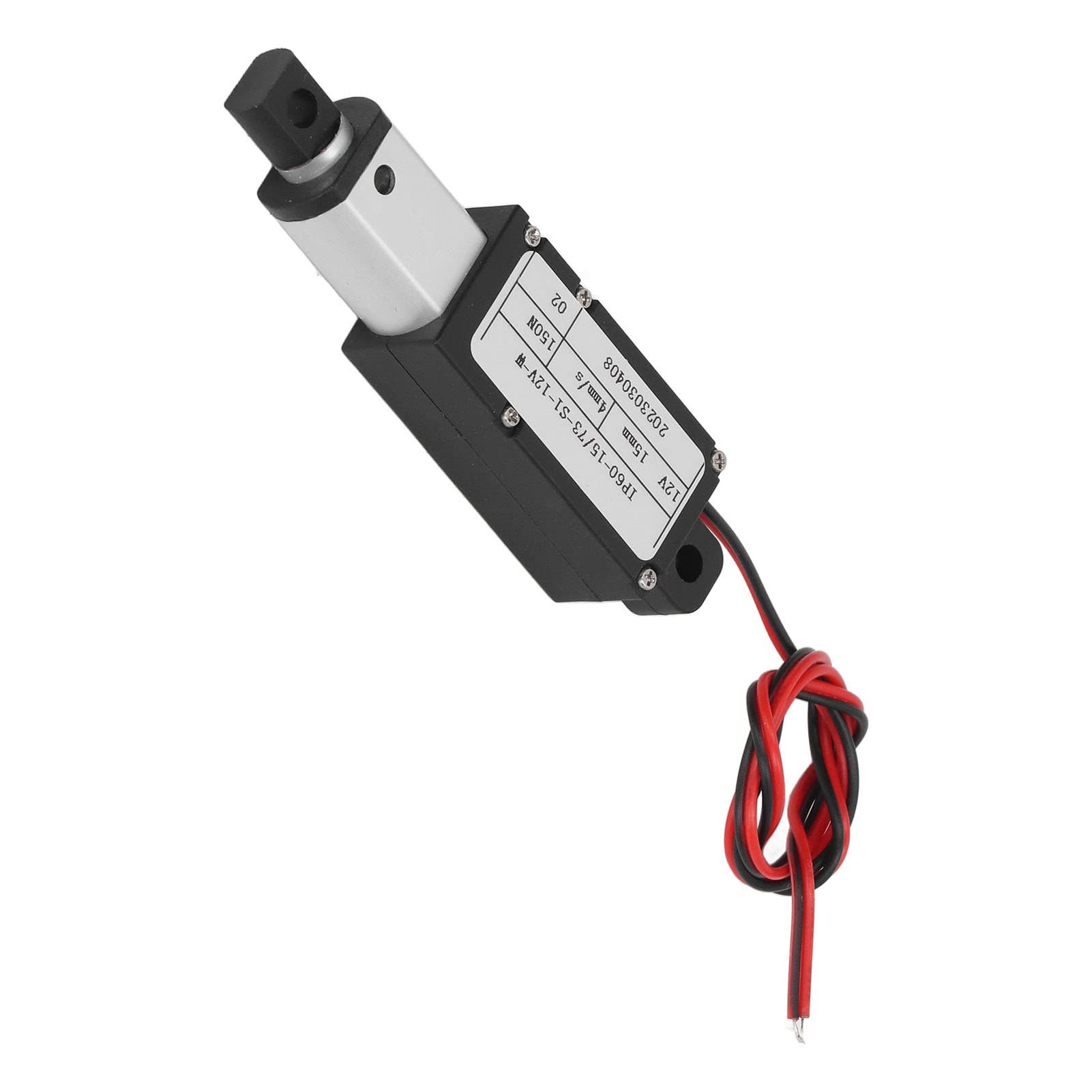 Actuador Micro Lineal Eléctrico, 0.59 Carrera 150N/33.7lbs Velocidad 0.15/seg Mini Actuador de Movimiento de Metal Pequeño de 12 V CC con Soporte de Montaje para Reclinable (Sin soporte)