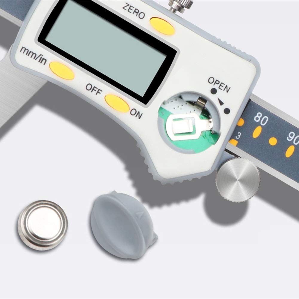 Calibrador Vernier Digital Electrónico Calibrador Digital Electrónico De Alta Precisión De 0 A 150 Mm Calibrador Vernier De Acero Inoxidable para Uso Doméstico,White-150mm