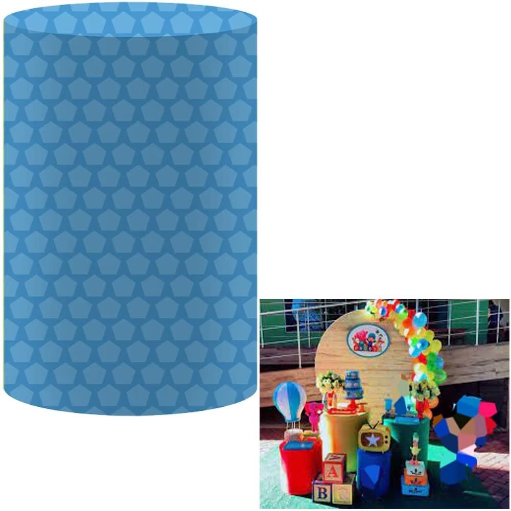 FiVan Baby Birthday Party Pedestal Cover Plinth Cover PCY Cartoon Elastic Stretch Spandex Pedestal Cover for Metal Cylinder Stands NO-1907