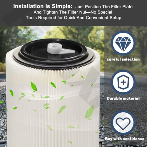 Image of 2 Pack 73316 83872 Vacuum Filter Nut And Plate(Only Nut & Plate) Compatible with Ridgid Craftsman VT2565 Vacuum Cleaner Wet /Dry Accessories VF3000 VF3500 VF4000 VF5000 VF6000 12303