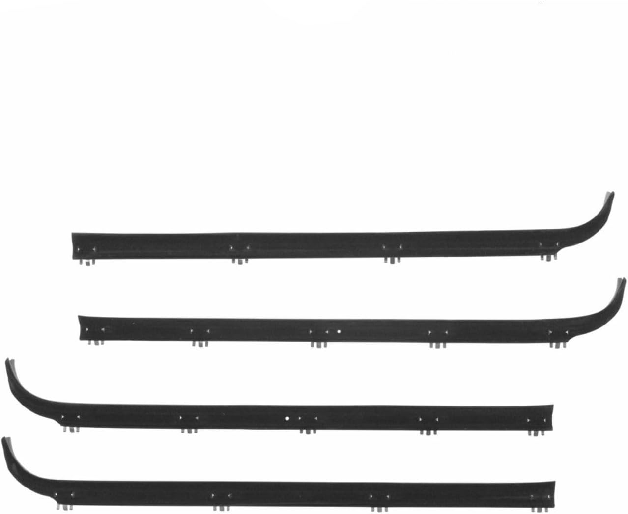 8 Pieces - Inner Outer Window Sweep Felts Seals Weatherstrip Kit Set for Ford for Bronco 1987-1996 for F150 1987-1997 for F250 1987-1997 for F250HD 1997 for F350 1987-1997 Truck (Black)