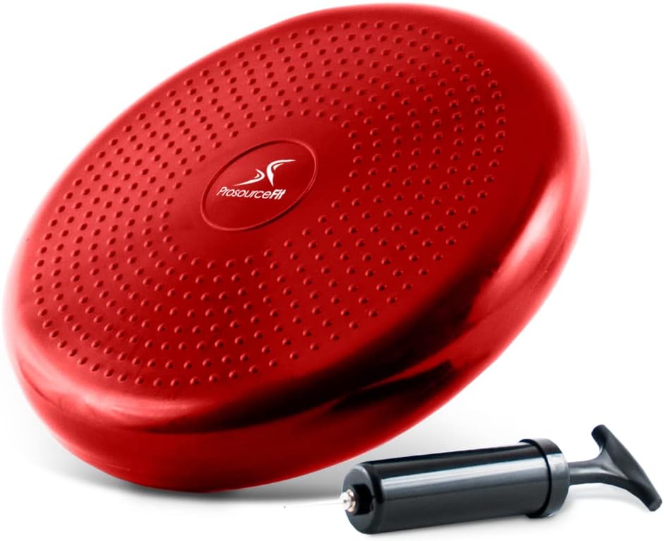 ProSource Core Balance Disc Trainer, 14" Diameter with Pump for Improving Posture, Fitness, Stability