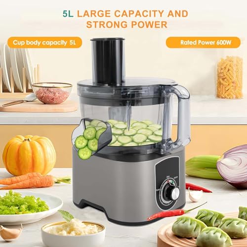 Procesador eléctrico de verduras y frutas 5L para cocina miniatura 2